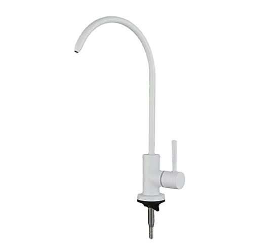 Rubinetto filtrante per Rubinetto da Cucina, Solo Rubinetto per Acqua Fredda, Rubinetto a Collo di Cigno, Bianco