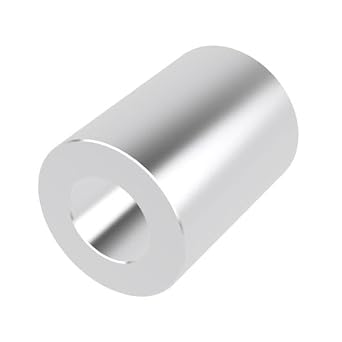 Aluminum Spacer 3/4" OD x .40" ID x 1" Long-Round Spacer Unthreaded Standoff Bushing Plain Finish, Fits Screws Bolts M10 and 3/8" by Metal Spacers Online 2 Pack