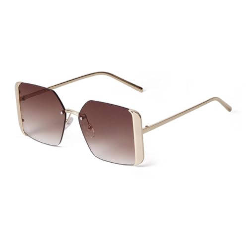 Lunettes de soleil sans monture au fini de luxe et style vintage