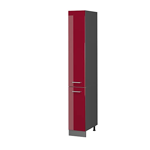 Vicco Apothekerschrank R-Line, Rot Hochglanz, 30 cm