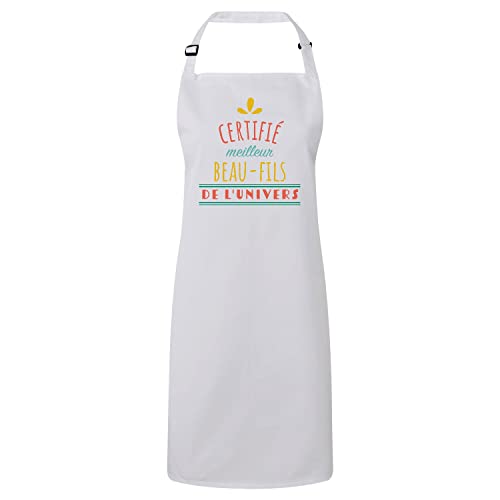 Tablier cuisine meilleur beau fils de l'univers universel ajustable coton