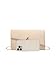SweatyRocks Women's Metal Envelope Foldover Bag Fashionable Clutch Bag Crossbody Bag Strap Apricot One-Size