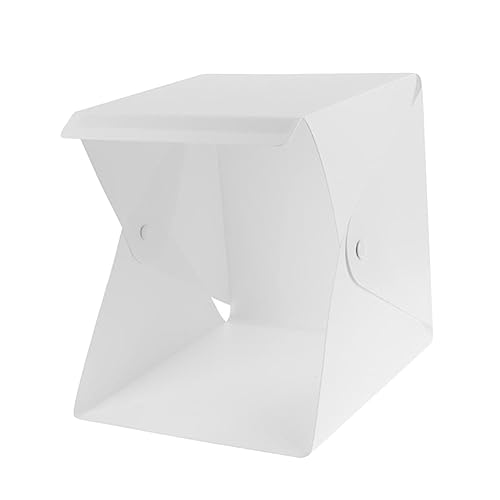 TEHAUX 1Set LED Light Box Photography Backdrop Portable Softbox for Product Display for Small Items Like Watches and Cups Design Easy Setup