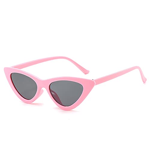 Cats eye sunglasses for women retro triangular glasses unisex s UV protection UV380 trend shows small face Pink
