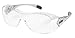 Crews OG110AF Law Over The Glass Polycarbonate Clear Anti-Fog Lens Safety Glasses with Hybrid Black Temple Sleeve, 1 Pair