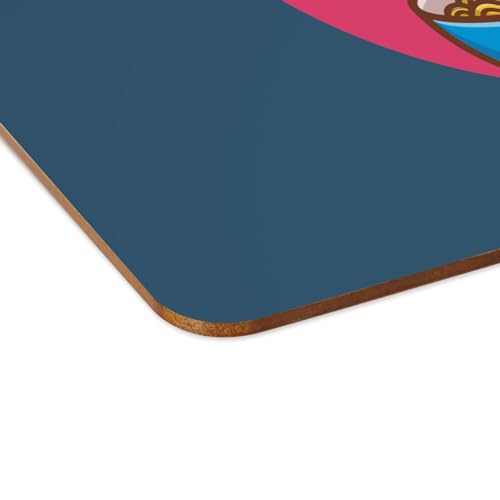 Sets de table en liège avec illustration de chat japonais