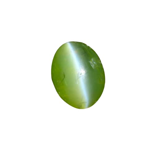Original Certified Jeweltique! Chrysoberyl Green Cats Eye Gemstone Lehsunia Stone लहसुनिया स्टोन Vaiduryam Mani Original Certified 7.10 Carat For Men & Women-image-5