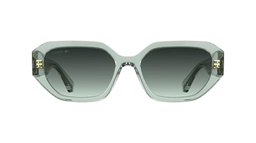 Lunettes de soleil femme Lacoste L6091S vert menthe branches logo