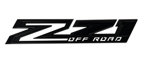 Image of 2pack New Big Z71 Off Road Emblems Side Decals 3D Badges Compatible with fits 2019-2025 Silverado Offroad Parts 84632695 (Matte Black)