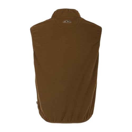 Drake Waterfowl Men's Camp Fleece Durable Moisture-Wicking Lightweight Breathable Casual Outdoor Hiking Vest with Pockets, Cocoa, Large2
