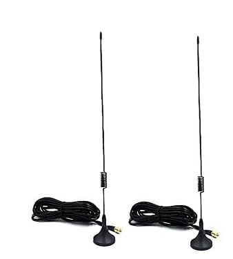 NISTECH 5dbi Magnetic Base Omni Plug Antenna (Pack of 2) RG174 Cable SMA Male 3Mtr. GSM GPRS Small Suction Cup 433Mhz Magnet Seat 5cm NRFA002-G-image-48