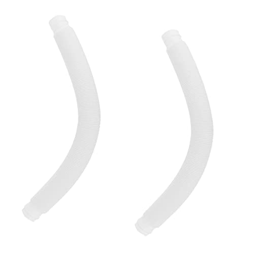 DOITOOL 2pcs Pool Replacement Tube filter pump hose above ground pool replacement hoses pool pump tubing Swimming Pool Hose Pool Filter water pump white filter tube polyethylene plastic