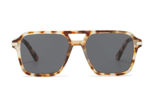 Retro Square Aviator Sunglasses Women Men 70s Vintage Aviator Sun Glasses Plastic Frame Trendy Shades3