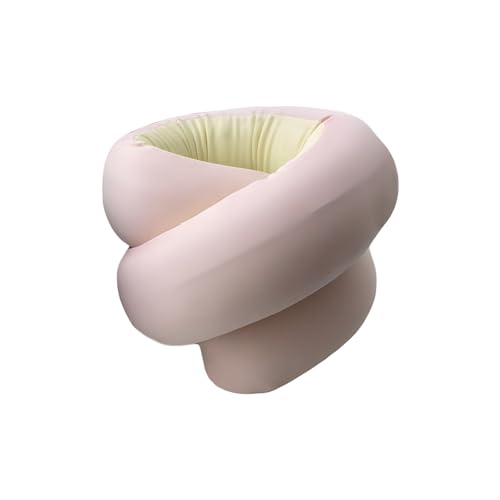 Generisk resekudde, spiralformad ventilerande stödkudde med hopfällbar funktion, bilkudde, för sömn och rygg och stol kontor sömn lugn säng