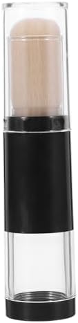 Beaupretty Refillable Powder Brush with Pressure Dispensing Bottle Portable Travel Makeup Foundation Highlighter Brush Soft Bristles for Loose and Pressed Powder