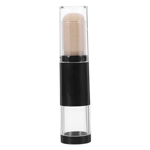 Beaupretty Retractable Blush Brush Face Powder Brush Kabuki Foundation Brush Travel Makeup Brushes with Refillable Loose Powder Bottle Jars for Color, Highlight, Contour, Blush,