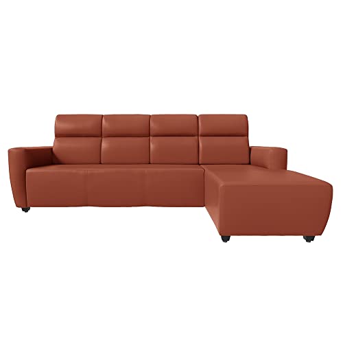Image of Wakefit Sofa Set | 3 Year Warranty | Sofa 3 Seater, 3 Seater Sofa for Living Room, Wooden Sofa Set, 3 Seater + Right Aligned, Sofa for Living Room - Belize(Romance : Tan)