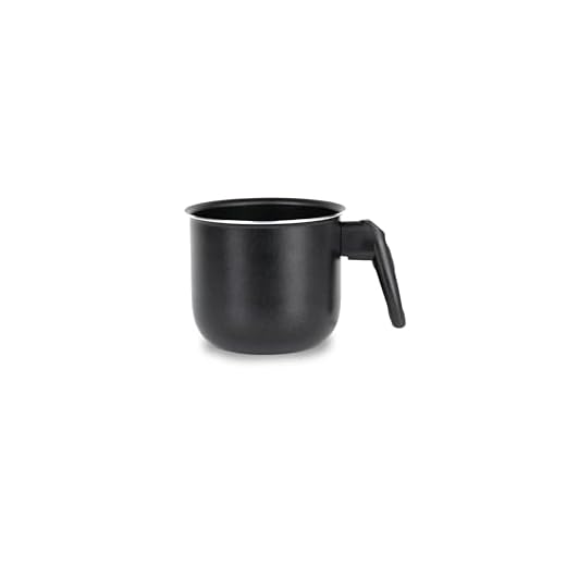 Zanetti, Bollilatte in Alluminio Linea Jumbo, Pentolino Latte Diametro 12 cm, Impugnatura Ergonomica, Colore Nero, Made in Italy
