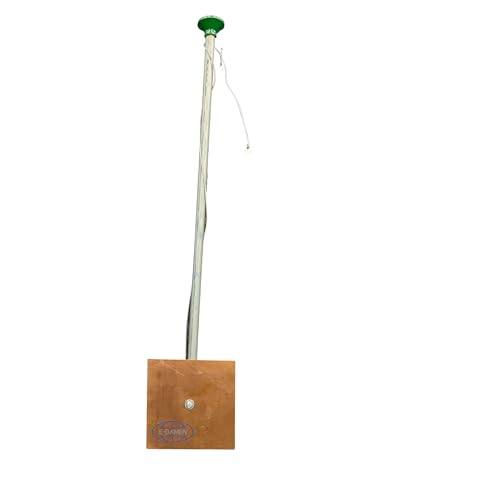 Image of Copper Bonded(Coated) Earth Plate of 9 inch with Connected Strip Earthing Plate Copper Bonded Ground Earthing Plate Earthing Rod with Copper Plate- 9 inch