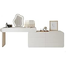 Makeup Vanity Desk White Vanity Desk, Make Vanity Set with Mirror, Dressing Table with 6 Sliding Drawers, Modern Bedroom Makeup Table for Women Girls Dressing Table150cm