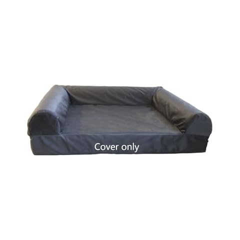 EechicSpace Sofa Style Dog Bed Replacement Cover Grey Velvet Machine Washable 36 x 27 Inch Cover