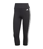 Eng anliegend geschnitten adidas Damen Train Essentials 3-Stripes Tights, Black, M