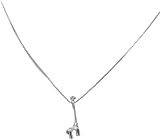 Accesorios Collar de jirafa de plata de ley 925 para mujer, Oon Girls, dije, joyería, colgante de animal lindo, vacaciones simples