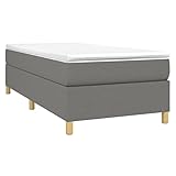 Farbe: Dunkelgrau;Material: Stoff (100% Polyester), Sperrholz, Holzwerkstoff;Gesamtabmessungen: 203 x 90 x 35 cm (L x B x H)