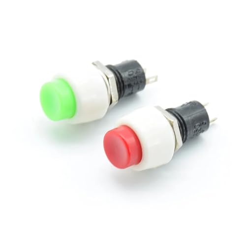Bouton-poussoir rond autobloquant DS-450 vert pour tableau de bord