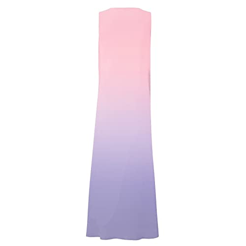 Plus Size Cotton Linen Summer Dresses for Curvy Women 2025 Sleeveless Maxi Vacation Beach Sundresses with Pockets