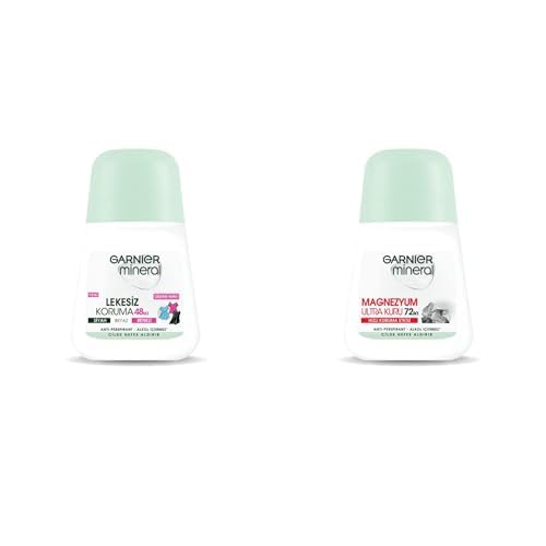 Garnier Mineral Lekesiz Koruma Roll-On Deodorant + Garnier Mineral Magnezyum Ultra Kuru Roll-On Deodorant
