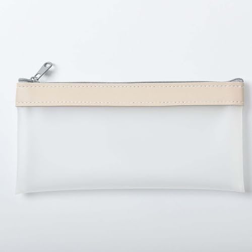 Image of Small Pencil Pouch Makeup Transparent Cortical Pen Bag Women Office Stationery Comestic Bag
