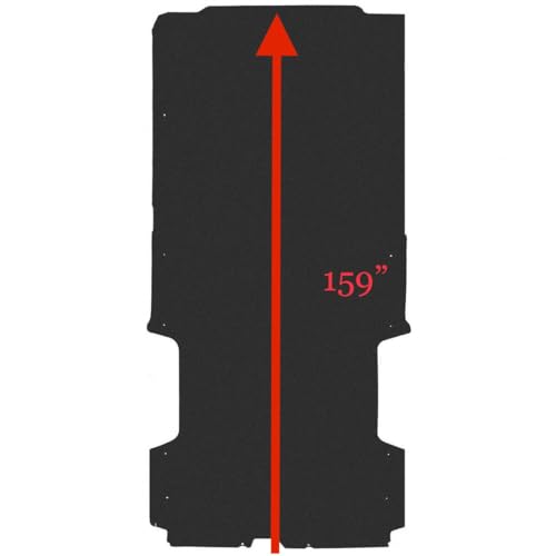 Rezaw-Plast Cargo Mat Compatible with 2014-2025 Dodge Ram Promaster Floor Mat /159EXT WB & 13ft Cargo L/Anti Slip Heavy Duty Bed Liner Custom Fit Black