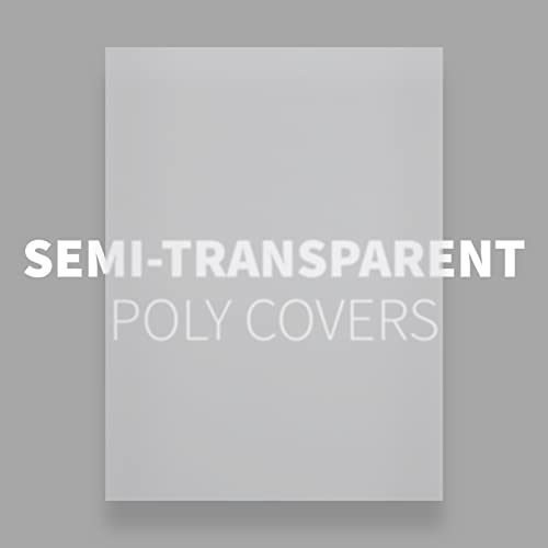 Image of Binditek 12 Mil Binding Covers, 8.5x11 Inches, Semi-Transparent, 50 Pack