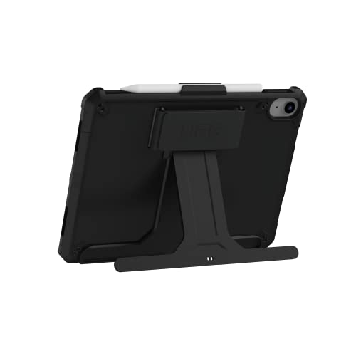 Urban Armor Gear Scout Handstrap & Kickstand Case do Apple iPad 10.9 (2022) etui [uchwyt na rysik Apple Pencil, pasek na nadgarstek, funkcja stojaka, odporność na upadki i uderzenia] czarne