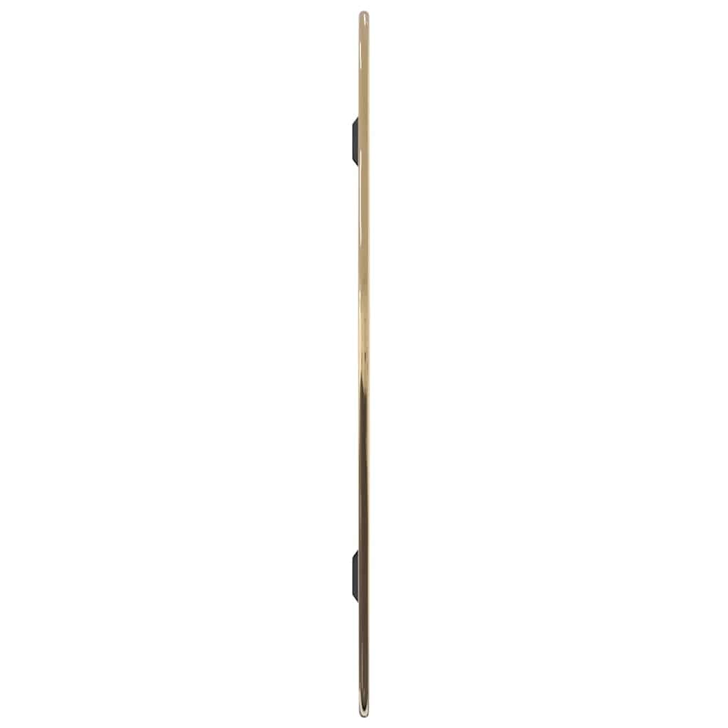 Wandspiegel Golden 50x40 cm Glas mit PVC-Rahmen, Dekorationsspiegel für Flur, Badezimmer, Schlafzimmer, Garderobe, Eingangsbereich, klarer Kosmetikspiegel für Styling und Rasur