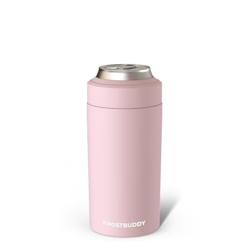 Image of Frost Buddy Universal Can Cooler - Fits 12 & 16 oz (Mia Pink) | 20x colder, cold up to 24 hrs | Sleek, lightweight design | NO SWEAT, NO SLIP INSULATED BEER COOLER | HOT OR COLD, ANY DRINK