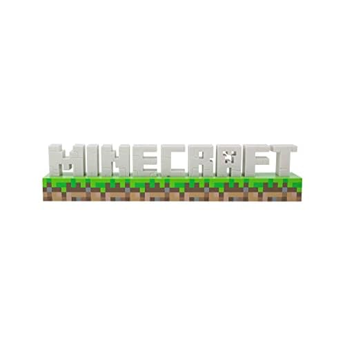 Paladone Minecraft Logo Licht - Batterie- oder USB-betrieben - 2 Lichtmodi - Offiziell lizenzierte Ware