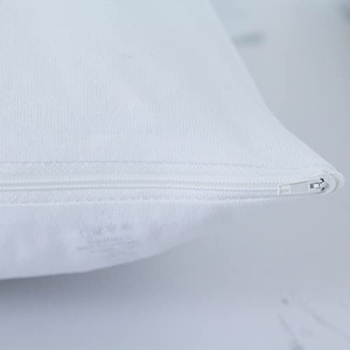 Funda Almohada Purpura Home Transpirable Suave Antiarrugas, con Cremallera, algodón Natural, Impermeable. (75 cm, Blanco)