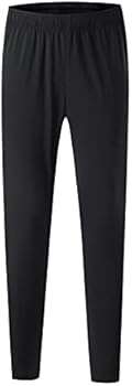 LOIJMK Joggingbroek voor heren, lang, stretch, effen kleur, gym, fitnessbroek, licht, sneldrogend, elastische broek, herfst, met zakken, vrijetijdsbroek, soild, casual, sweatbroek, sportbroek, zwart