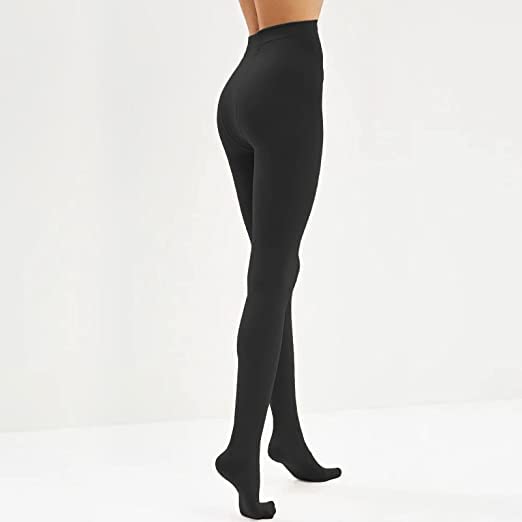 Image of Women Winter Warm Pantyhose Tights Elastic Fleece Lined Leggings Pants Pack Of 01(Black,28 Till 32)