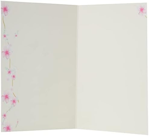 BEAUTIFUL GLITTER COATED FLOWERS THINKING OF YOU SYMPATHY GREETING CARD