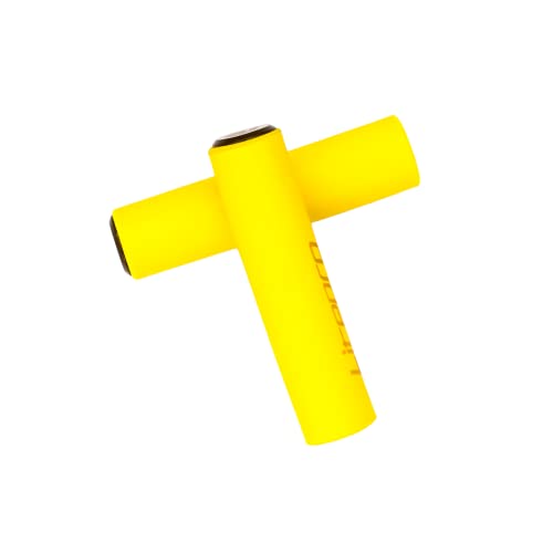 Foam M/H/S Grips + Handlebar Plugs for BROMPTON Yellow - Image 2