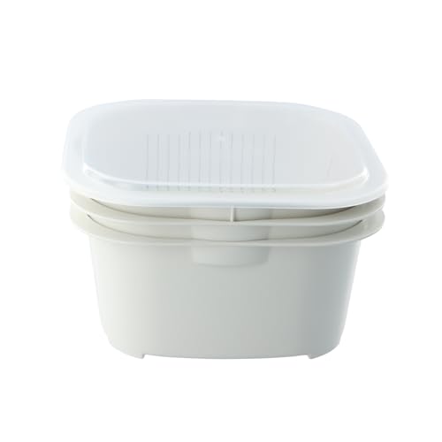 Nivofu 3 Piezas Cesta de Drenaje, Coladores de Alimentos, 3 en 1 Cesta de Drenaje Multifuncional, Escurridor De Plástico Cesta, Cesta de Almacenamiento, Coladores De Cocina Para Frutas, Verduras