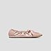 VIVAIA Yanka Women's Flat Shoes, Round Toe Satin Sneakerina Lace-up Ballet Flats, Comfortable Lightweight Fashion Sneakers, Peach Blush,US9.5