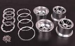 Hockus Accessories 5B CNC Metal Wheel Set TS-H85129 Parts ,Sliver and Orange Choose with . - (Color: Sliver)