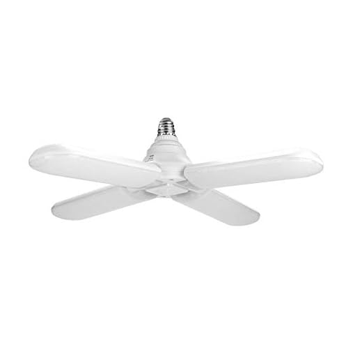 Regun Fyra blad superljus – 60 W E27 AC95–265 V fyra blad superljus LED taklampa hopfällbar fläkt bladlampa