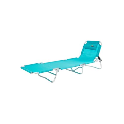 CREVICOSTA QUALITY MARK MARCAS DE CALIDAD - FÓSFORO 1012 - Tumbona reclinable de Playa Plegable y reclinable (Turquesa)