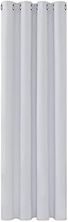 Deconovo Ring Top Thermal Curtain Bedroom Curtain Room Darkening Eyelet Curtain for Nursery 52"x 54" Silver Grey 1 PANEL