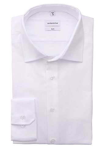 Seidensticker Slim Fit Langarm Chemise, Weiß, 41 pour des Hommes Cover